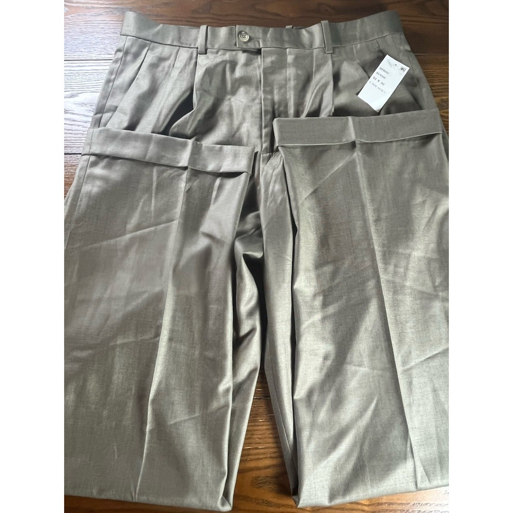 NEW Perry Ellis Portfolio Men's Travel Luxe No Iron Khaki Pants Size 32x32 NWT